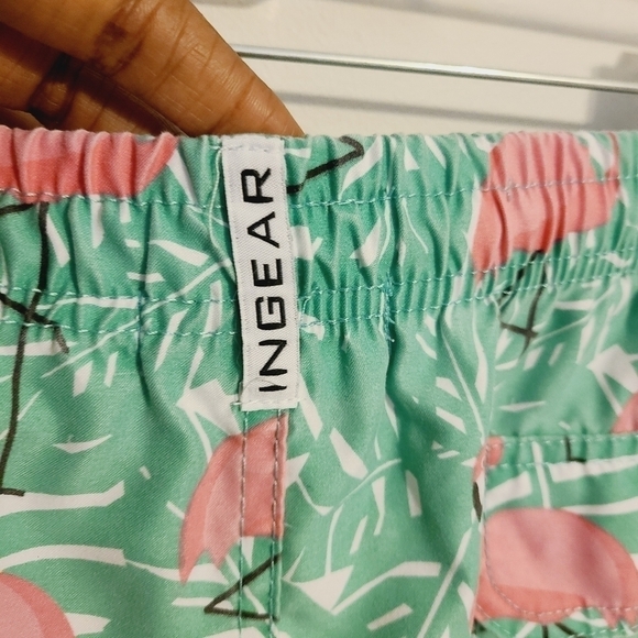 Ingear Swim | Boys' Pink and Green Flamingo Print Swimming Trunks (Size XXL) - Picture 13 of 14